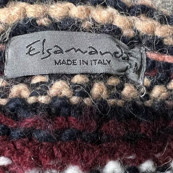 Anthropologie Elsamanda Italy Womens Striped Chunky Knit Sweater Wool Alpaca M - Picture 5 of 6